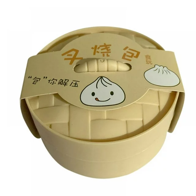 SQUISHY STRESS RELIEF TOY DUMPLING W/ CASE