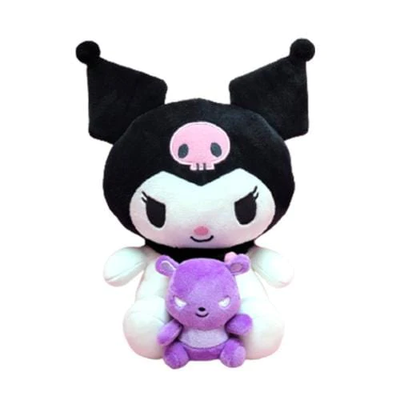 SANRIO STUFFED TOY KUROMI W/BEAR 25CM