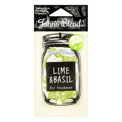 JOHN'S BLEND PAPER AIR FRESHENER LIME AND BASIL