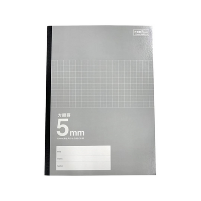 WORKBOOK SEMI B5 GRID 5MM NOTE 30SHEETS GRAY