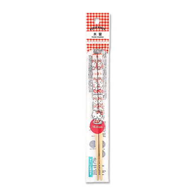 WOODEN CHOPSTICKS HELLO KITTY 7.09IN