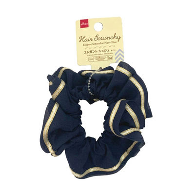 HAIR SCRUNCHY ELEGANT SCRUNCHIE NAVY BLUE