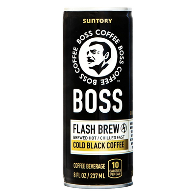 SUNTORY BOSS FLASH BREW BLACK COFFEE CAN 8 FL OZ