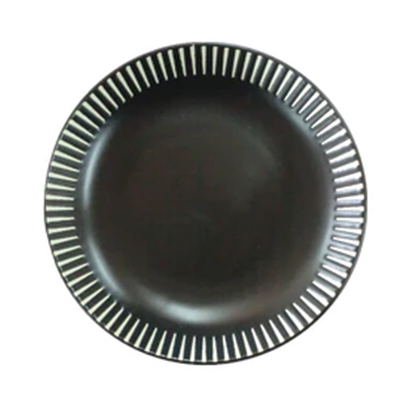 PLATE MODERNSTRIPE BK 16.8X2.7H CM