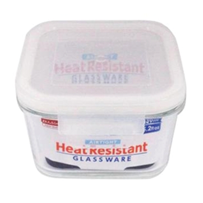 HEAT RESISTANT GLASS TABLEWARE W AIRTIGHT LID