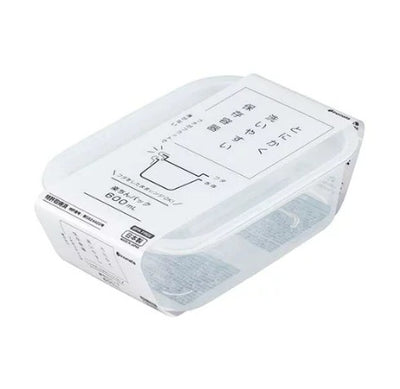 INOMATA 1845 PLASTIC FOOD CONTAINER 600ML WHITE
