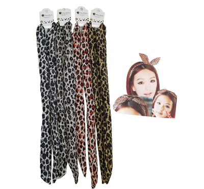 HAIR ACC FABLIC HAIR BANDS LEOPARD 1P