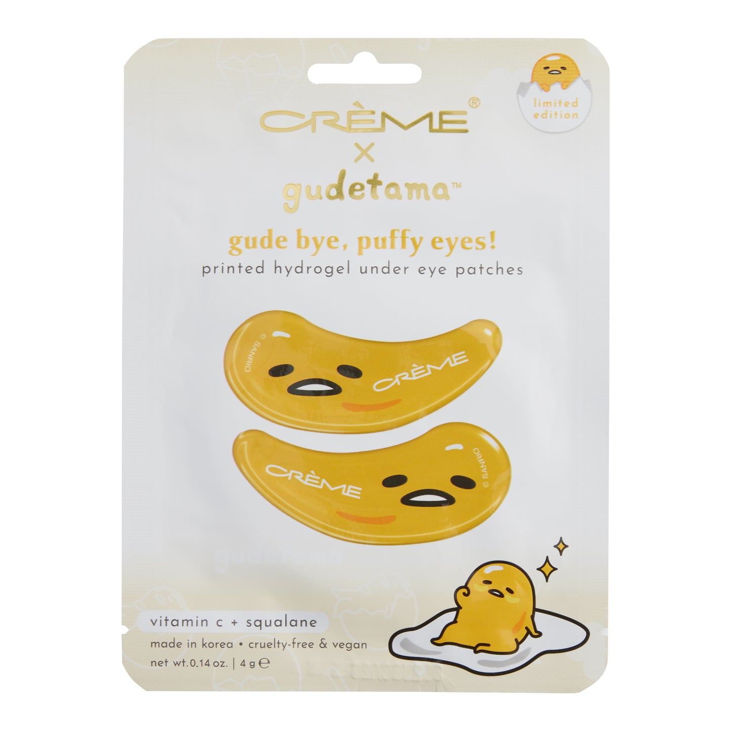 TCS GUDETAMA BYE PUFFY EYES PRINTED HYDROGEL UNDER EYE PATCHES