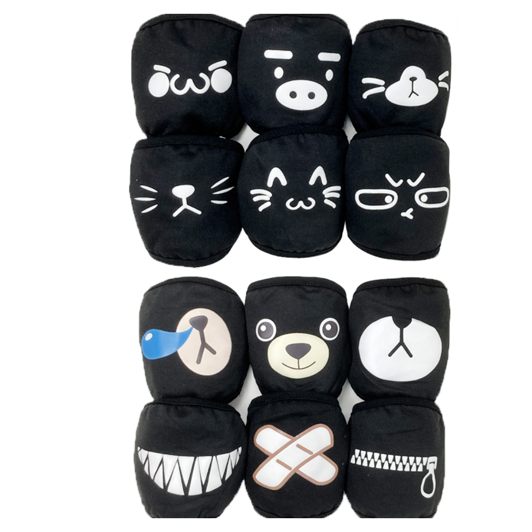 FUNNY COTTON MASK BLACK