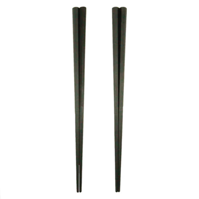 HEAT RESISTANT HEXAGONAL CHOPSTICKS BLACK 2 SET