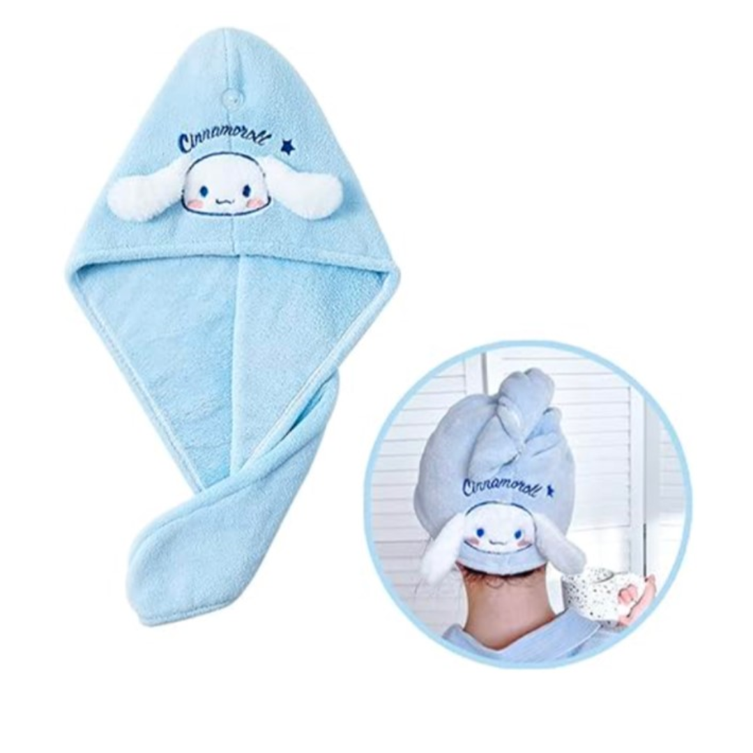 SANRIO MICROFIBER HAIR TURBAN CINNAMOROLL BLUE