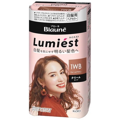 KAO BLAUNE LUMIEST CREAM HAIR COLOR WARM BROWN 1WB