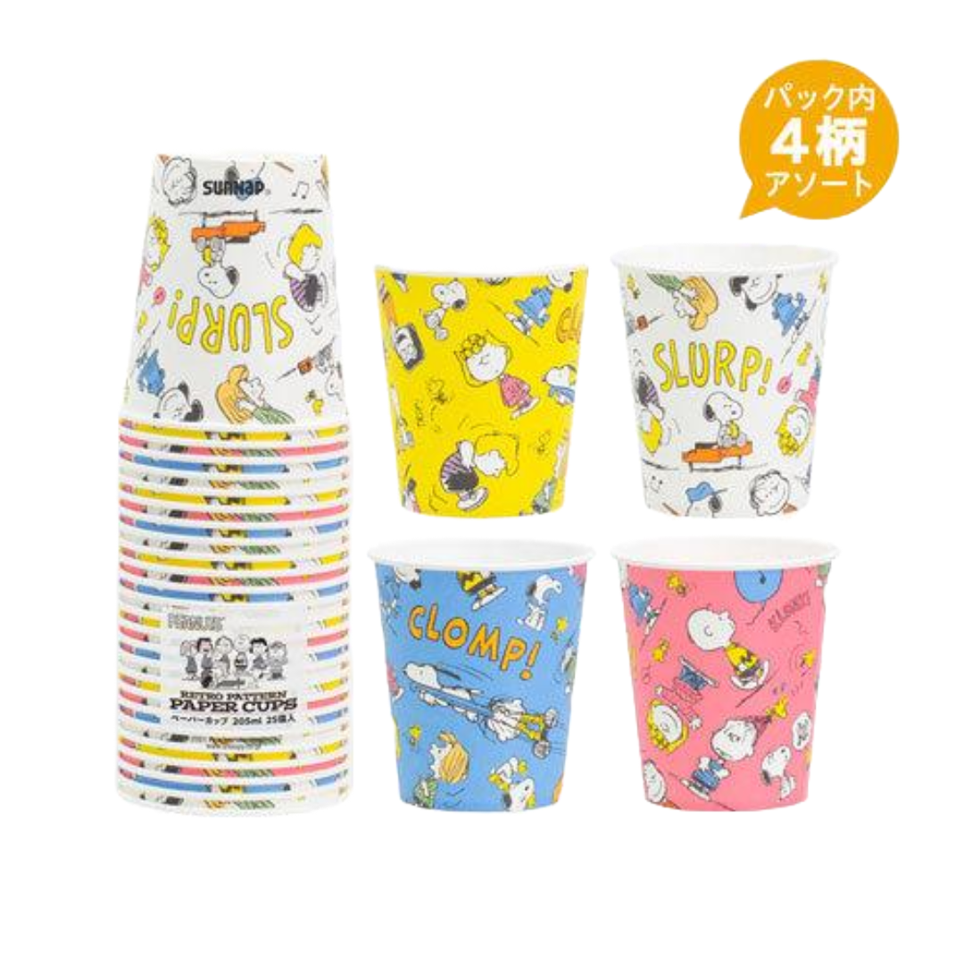 PEANUTS SNOOPY PAPER CUP 25 CUPS