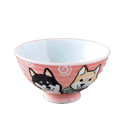 SHIBA INU PINK RICE BOWL 11.4CM X 6.2CM