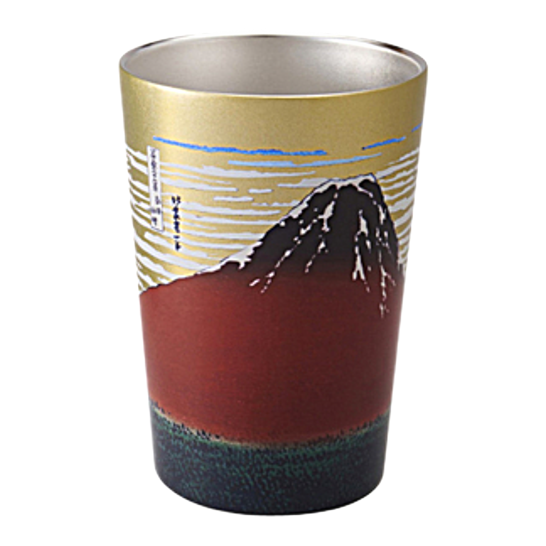 STAINLESS STEEL TUMBLER RED MT.FUJI 460ML