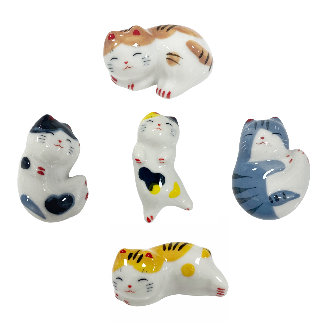 CHOPSTICKS REST SLEEPING CATS 1PC