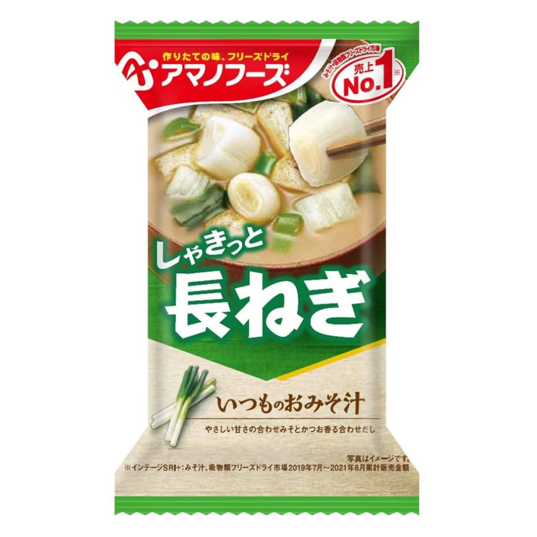 AMANO FOODS FREEZE DRIED MISO SOUP NAGA NEGI 1P