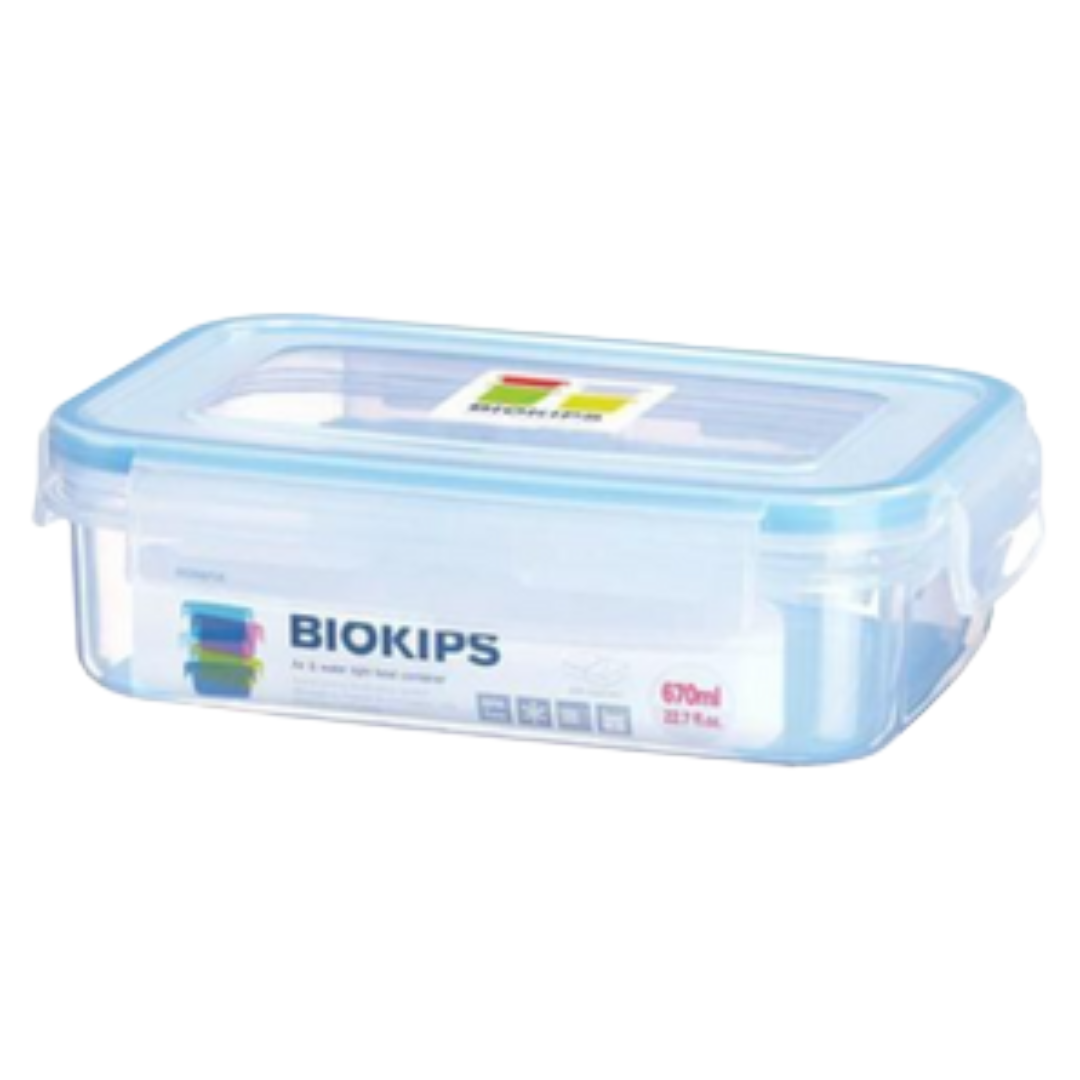 BIOKIPS FOOD CONTAINER7 670ML W/DIVIDER 18X13X5.5CM
