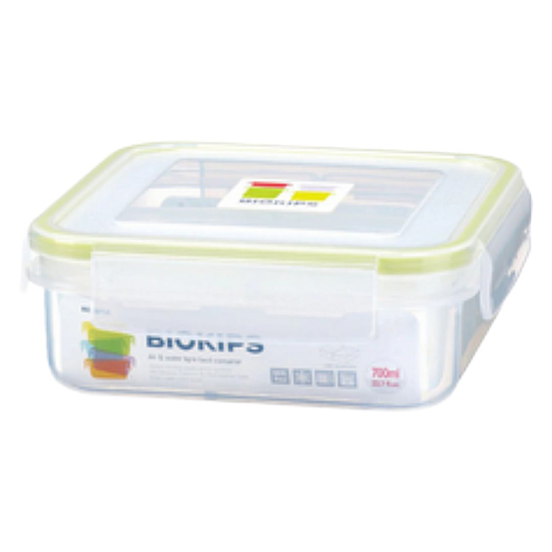 BIOKIPS FOOD CONTAINER7 700ML W/DIVIDER 15X15X5.5CM