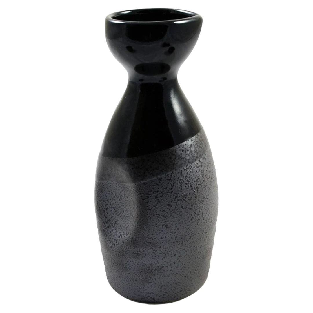 MATSUMI CERAMIC SAKE BOTTLE BLACK 6×13CM