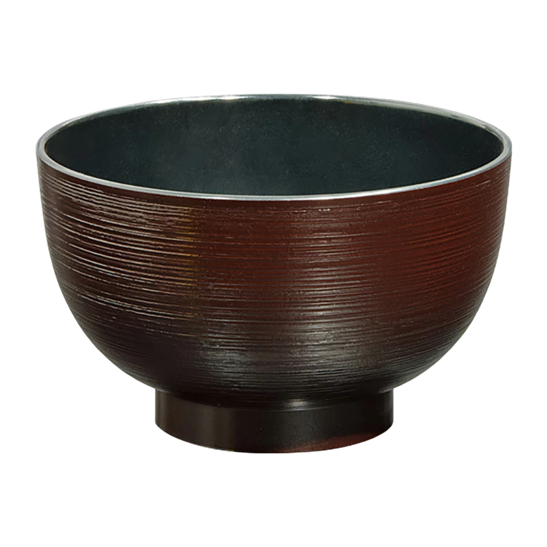 THIN LINE SOUP BOWL BLACK MICROWAVEABLE