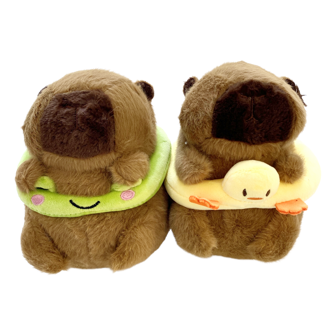 CAPYBARA STUFFED TOY SWIMMING RING 22CM