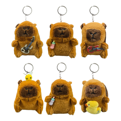 CAPYBARA STUFFED TOY KEY HOLDER ITEMS 12CM