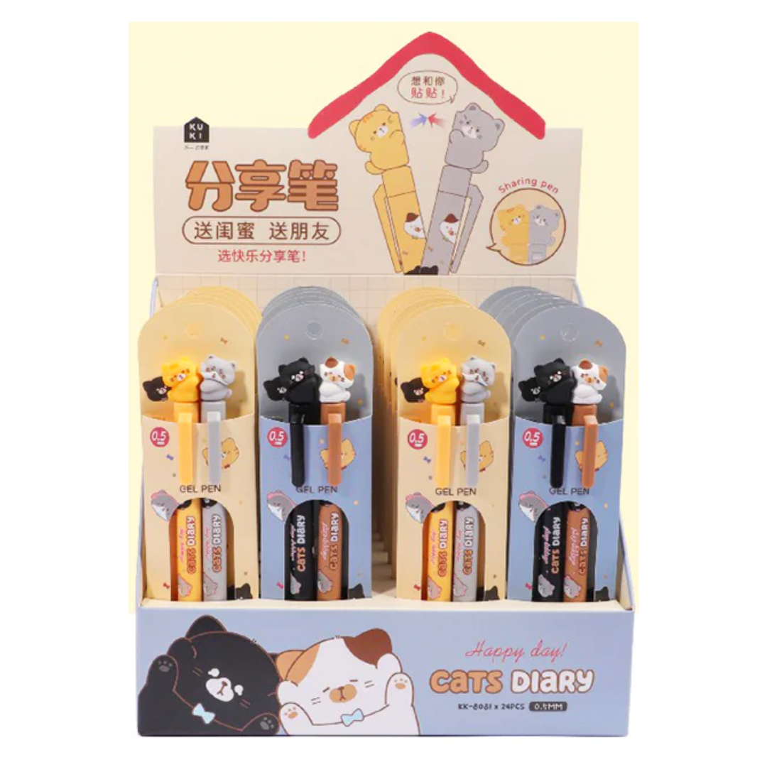 CATS DIARY COUPLE CATS GEL PEN