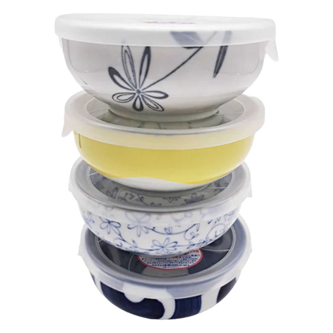 CERAMIC BOWL W/LID 11.5×4.8CM