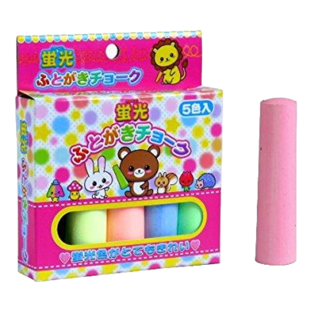 FLUORESCENT BOLD WRITING CHALK 5P
