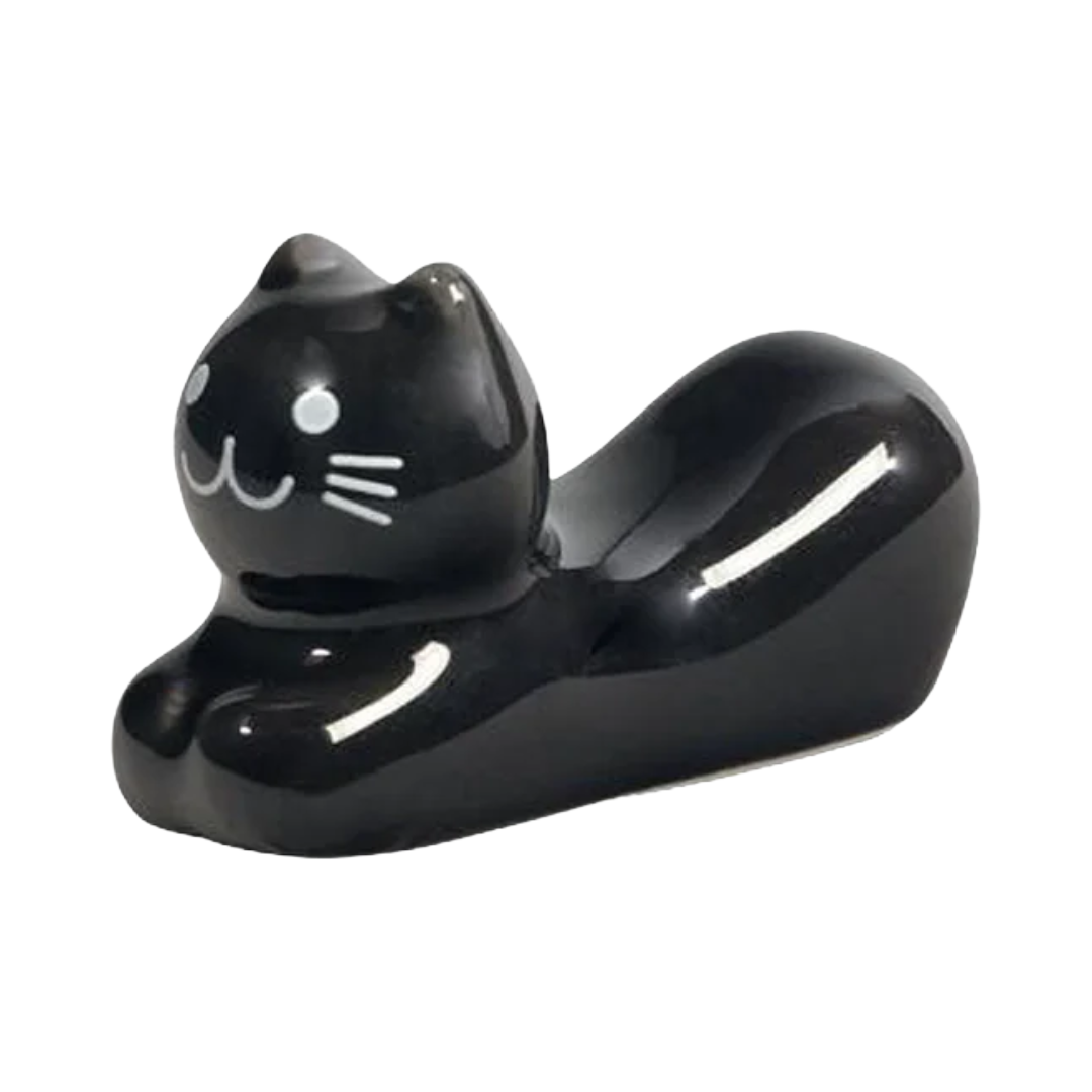 CHOPSTICK REST BLACK CAT