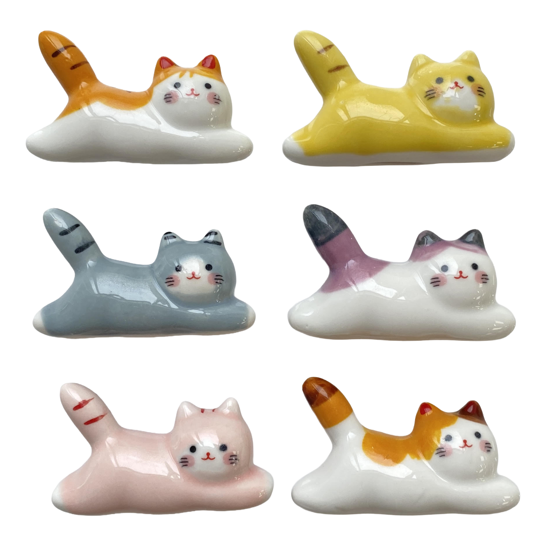 CERAMIC CHOPSTICKS REST CAT 1P