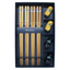 BAMBOO CHOPSTICKS SET WITH CERAMIC HOLDER SHIBA