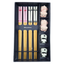 BAMBOO CHOPSTICKS SET WITH CERAMIC HOLDER PIG & PANDA