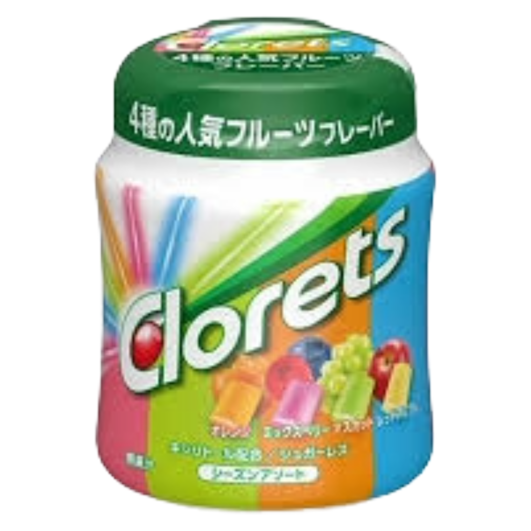 CLORETS FOUR FRUITS ASSORT GUM BTL