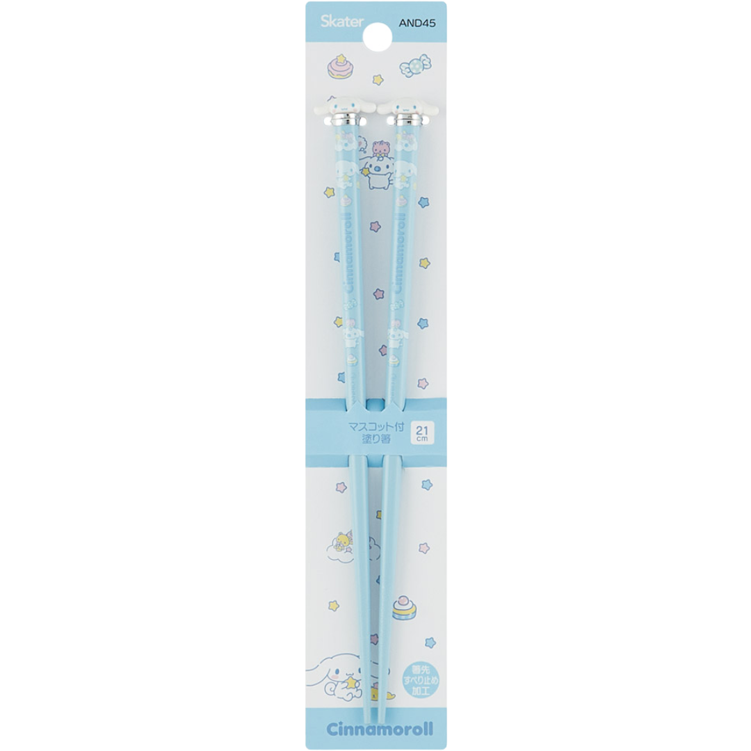 SKATER CHOPSTICKS CINNAMOROLL WITH MASCOT 21CM