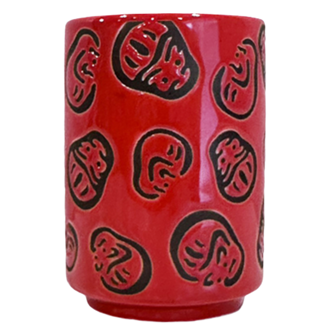 DARUMA YUNOMI TEA CUP RED