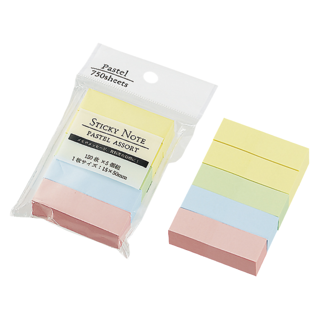 ECHO STICKY NOTE PASTEL ASSORT 15X50MM