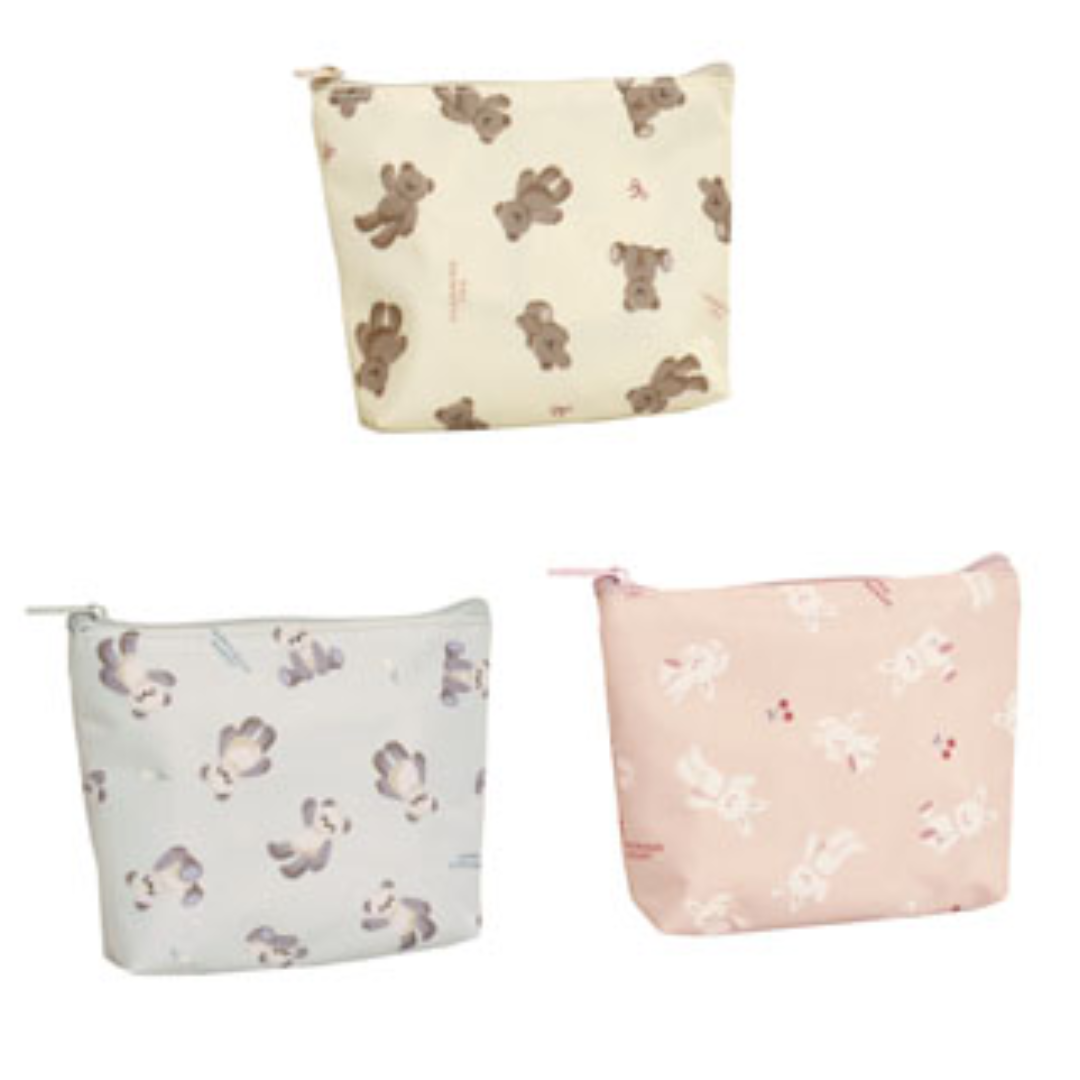 FLUFFY ANIMAL BOAT FORM POUCH 10×14CM