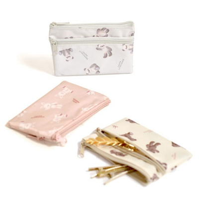 FLUFFY W ZIPPER COIN CASE