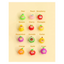 FRUITS ERASER 12P SET