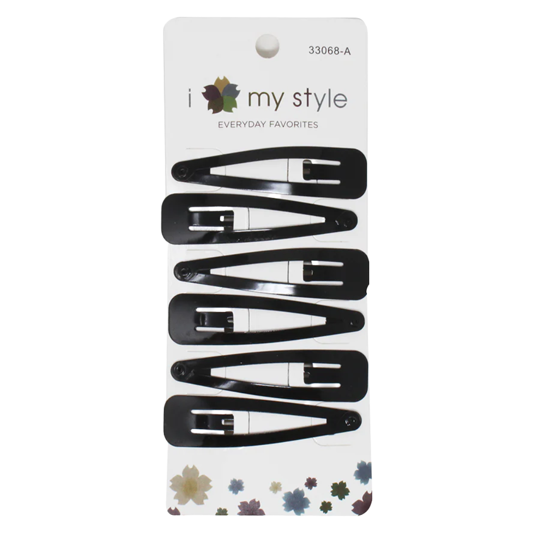 HAIR ACC HAIR CLIP 6P SET BLACK