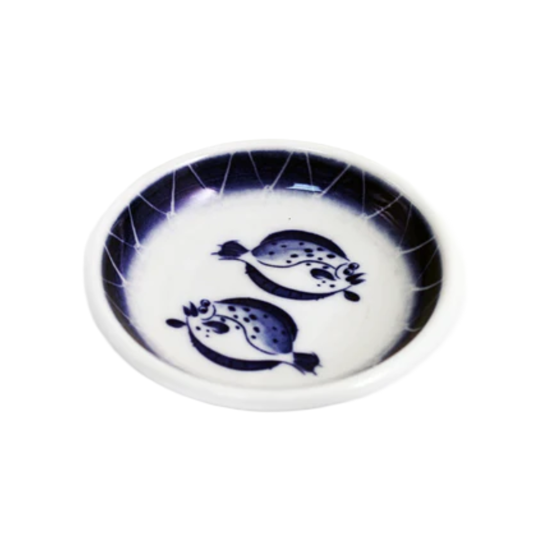 DOUBLE SOLE FISH SOY SAUCE DISH 3.75" DIA