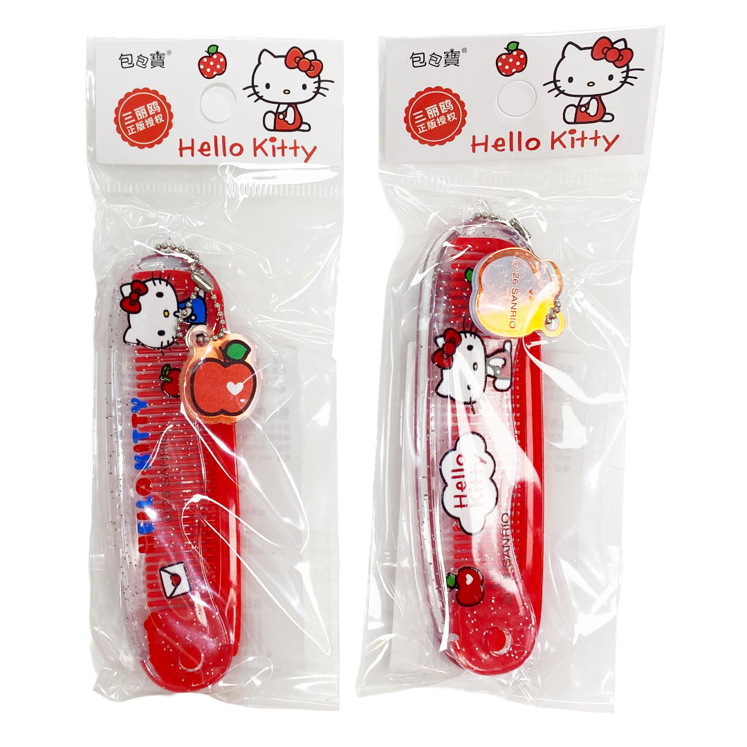 SANRIO HELLO KITTY FOLDABLE HAIR COMB RED