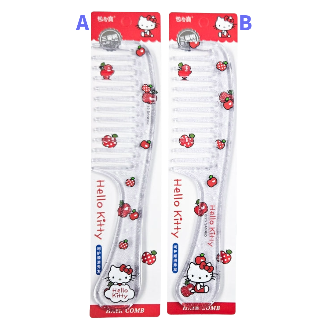 SANRIO HELLO KITTY CLEAR HAIR COMB WIDE 8.6IN
