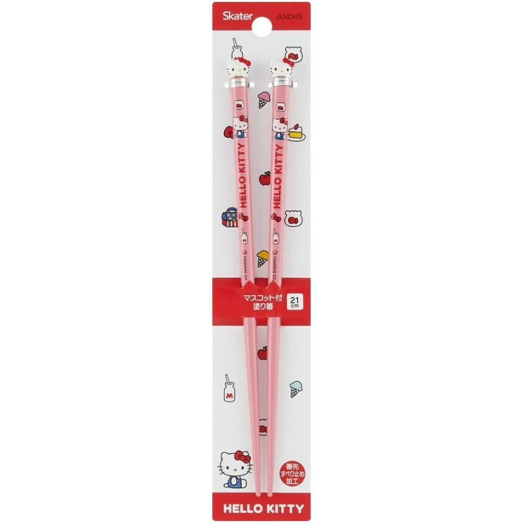 SKATER CHOPSTICKS HELLO KITTY WITH MASCOT 21CM