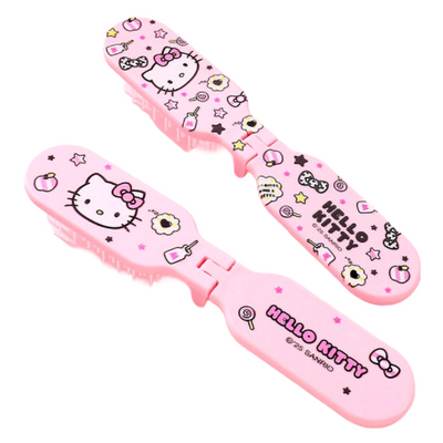 SANRIO FOLDABLE HAIR BRUSH W/ MIRROR HELLO KITTY