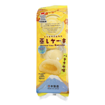 ICHIOKA SEIKA JAPAN STEAMED CAKE BANANA CREAM 4P