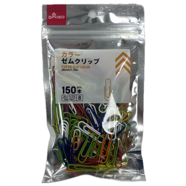 COLOR PAPER CLIP 28MM 150PCS
