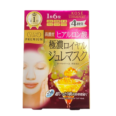 KOSE CLEAR TURN PREMIUM ROYAL JELLY MOISTURIZING MASK 4P